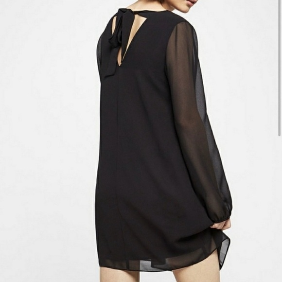 BCBG Black Chiffon Mini Dress - Picture 3 of 12
